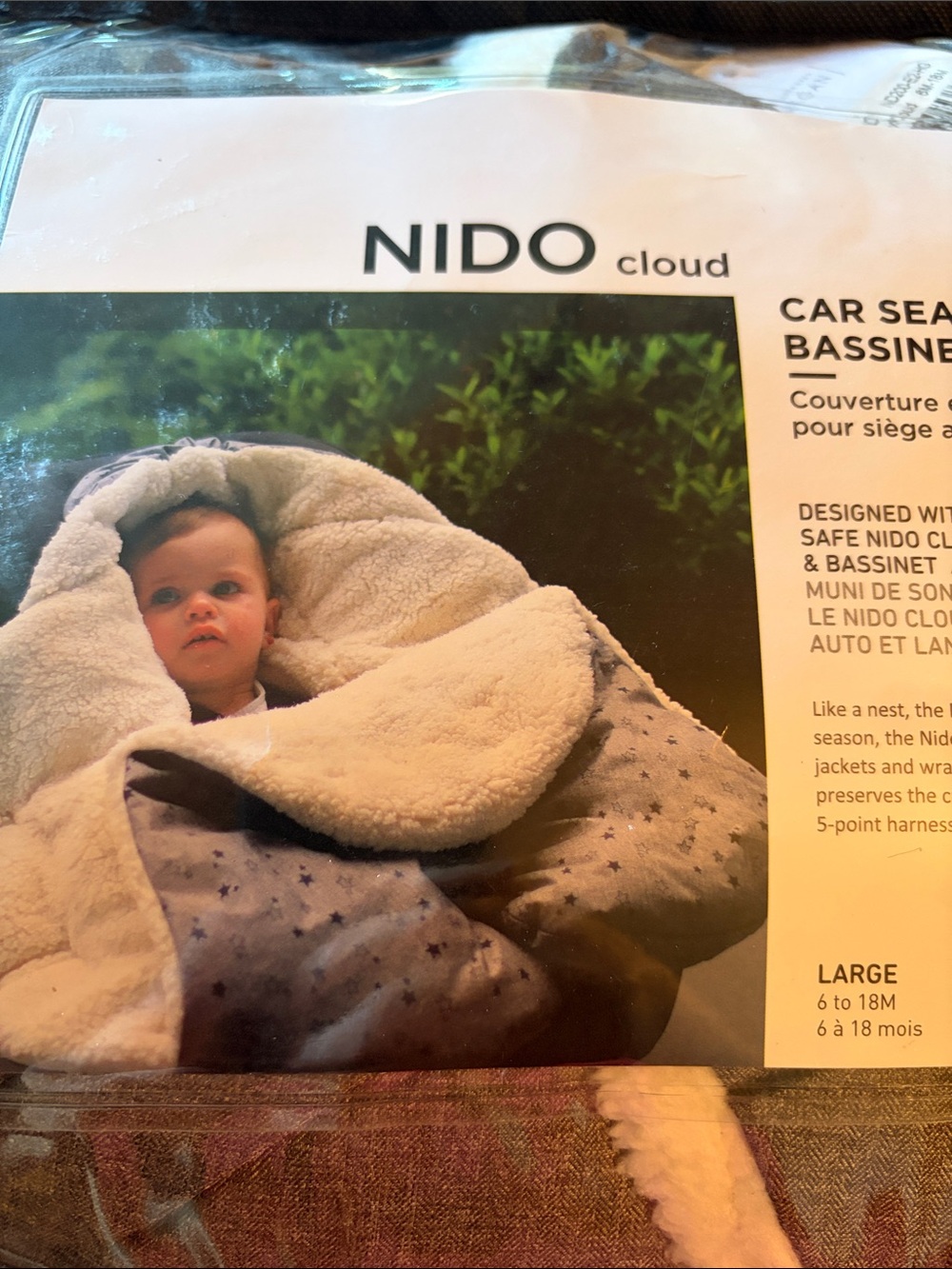 NIDO Cloud Car Seat & Bassinet Wrap in Gray